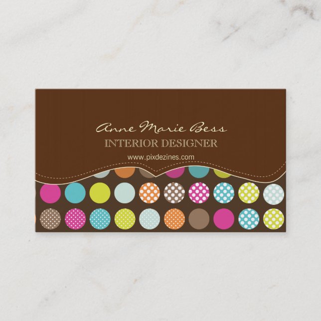 Polka Dots Chocolate  business cards (Front)