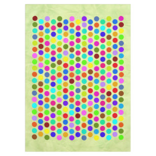 Polka Dots coloured + your background colour Tablecloth