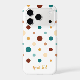 Polka Dots - Cool Colours on White Phone Case