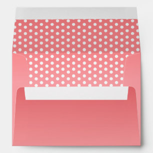 Polka Dots Coral Pattern Envelopes