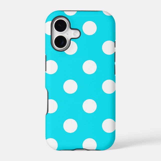 Polka dots cyan hex code 00E3F4 (Back)
