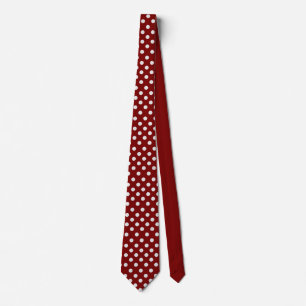 Polka dots deep red  tie