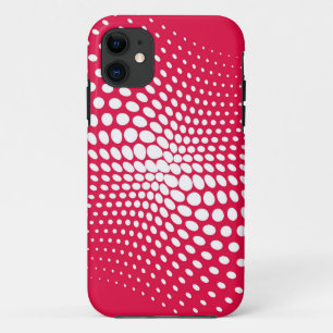 Polka Dots Flag on Red Background Case-Mate iPhone Case