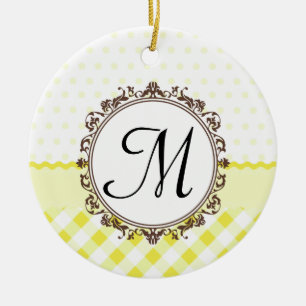 polka dots, gingham checks, and a ricrac centre st ceramic tree decoration