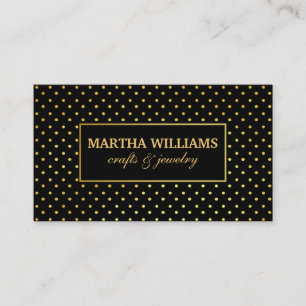 Polka Dots   Gold II Business Card