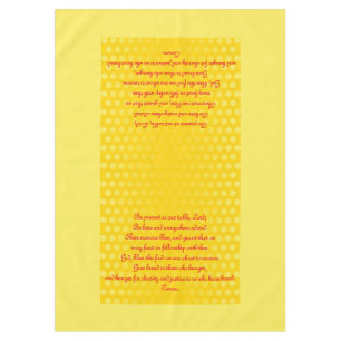 Polka Dots gradients yellow + your prayer / grace Tablecloth