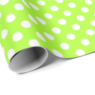 Polka Dots Green-Yellow Wrapping Paper