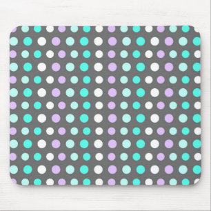 Polka Dots - Grey Mousepad