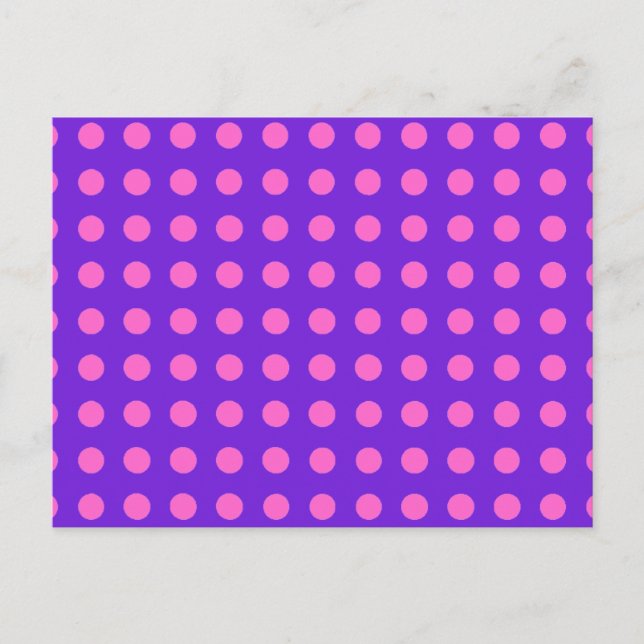 Polka Dots in Any Colour You Choose on Purple Card (Front)