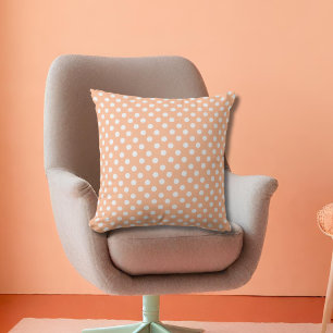 polka dots in Peach  Fuzz Cushion