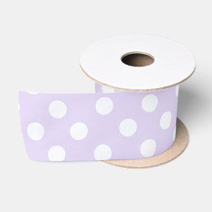 polka dots in  soft lavender satin ribbon