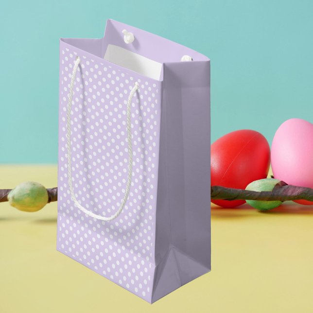 polka dots in  soft lavender small gift bag (Creator Uploaded)