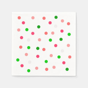 Polka Dots in Watermelon Colours Napkin