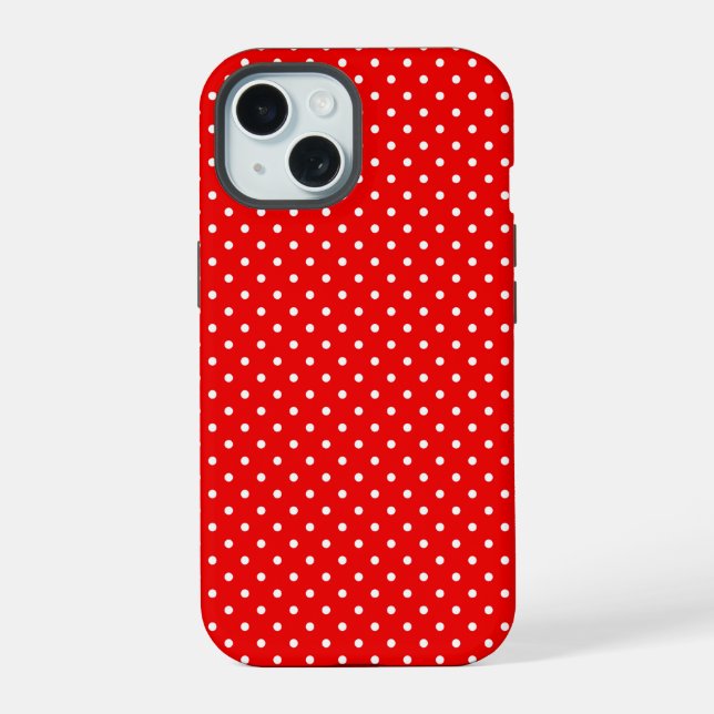 Polka dots iPhone 15 case (Back)