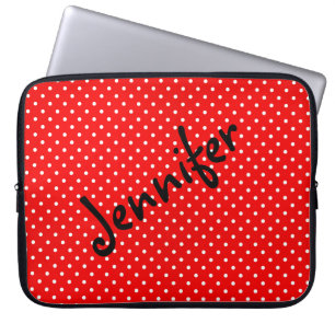 Polka dots laptop sleeve