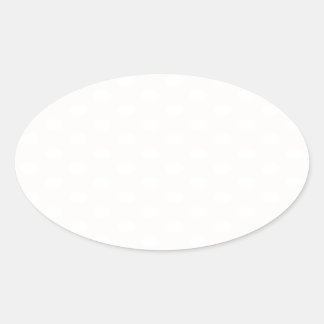 Polka Dots Large - White on Linen Oval Sticker
