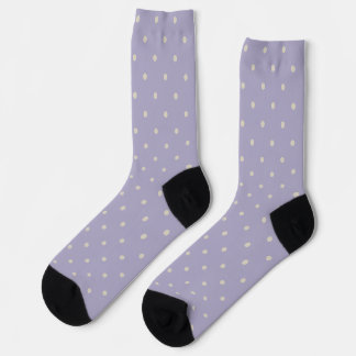 Polka Dots Lavender Cream Polka Pattern Socks