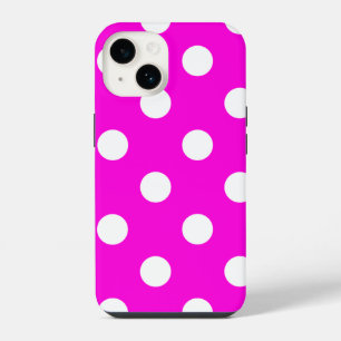 Polka dots magenta #FF00DC iPhone 14 Case