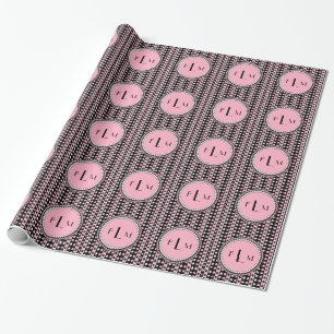 Polka dots n Stripes Monogram Wrapping Paper