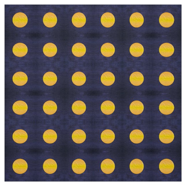 Polka dots night pattern fabric (Swatch)