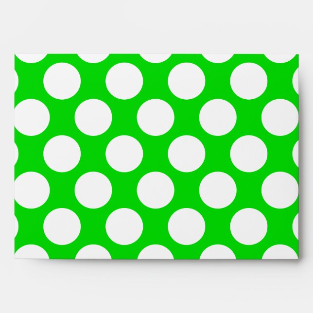 Polka Dots on Green Envelope (Front)