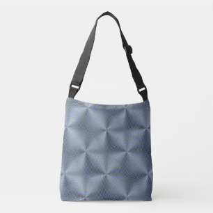 Polka Dots on Metal Plate 01x4 LBlue BG Crossbody Bag