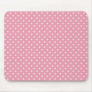 Polka Dots on Pink Mouse Pad