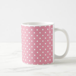 Polka Dots on Pink Pattern Coffee Mug