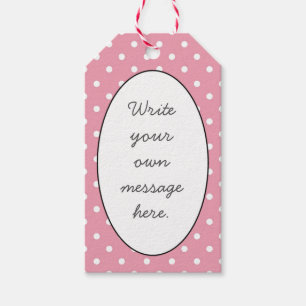 Polka Dots on Pink Pattern Custom Gift Tags