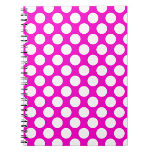 Polka Dots on Pink Spiral Notebook