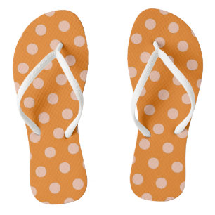 Polka Dots Orange Peach Jandals