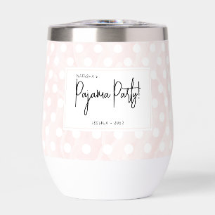Polka Dots Pajama Bridal Shower Water Bottle