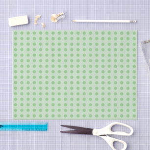 Polka dots pale and dark green dotted pattern tissue paper