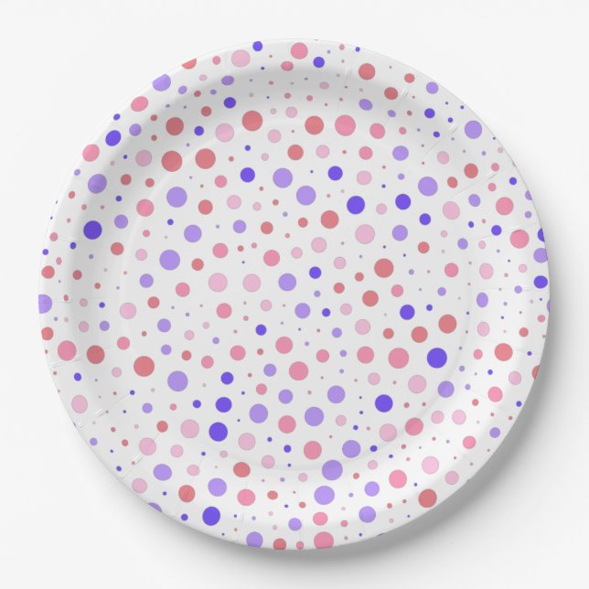polka dots Paper Plate (Front)