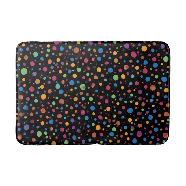 Polka Dots Pattern  Bath Mat (Front)