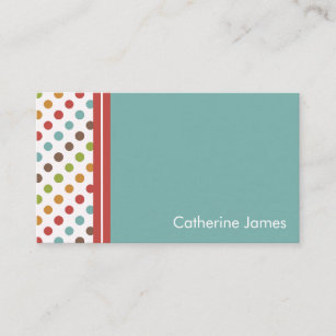 Polka Dots Pattern Earth Tones Business Card