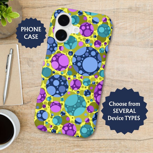 Polka Dots Pattern in Pink Blue Teal -  (Creator Uploaded)