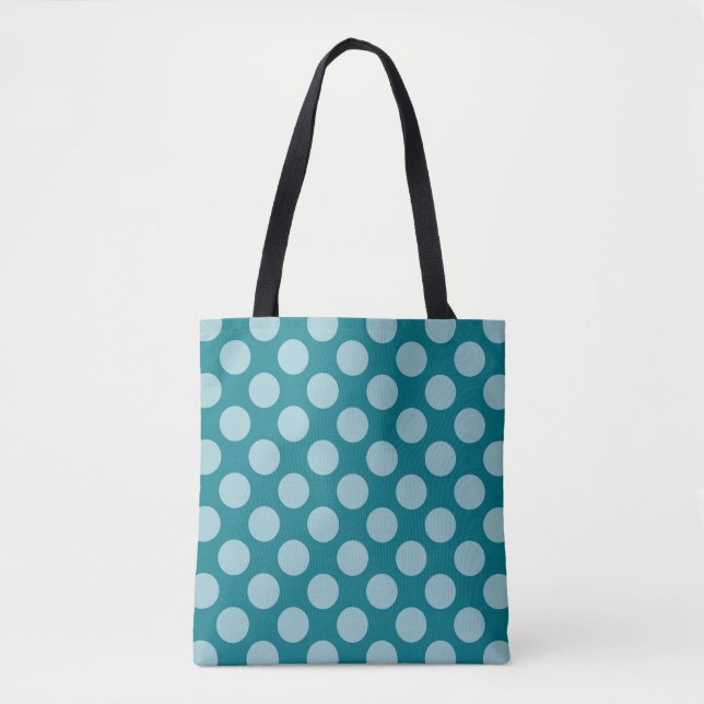 Polka Dots Pattern white transparent Tote Bag (Front)