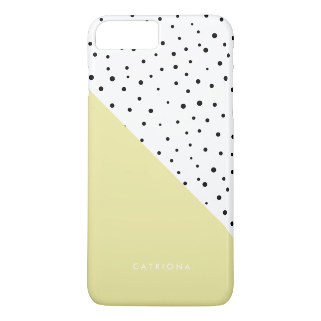Polka Dots Pattern Yellow Abtract Personalised Case-Mate iPhone Case (Back)