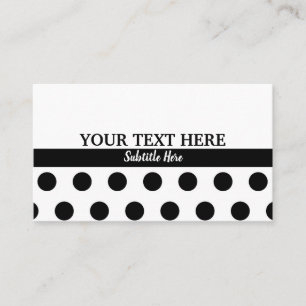 Polka Dots Personalised customised Business Card