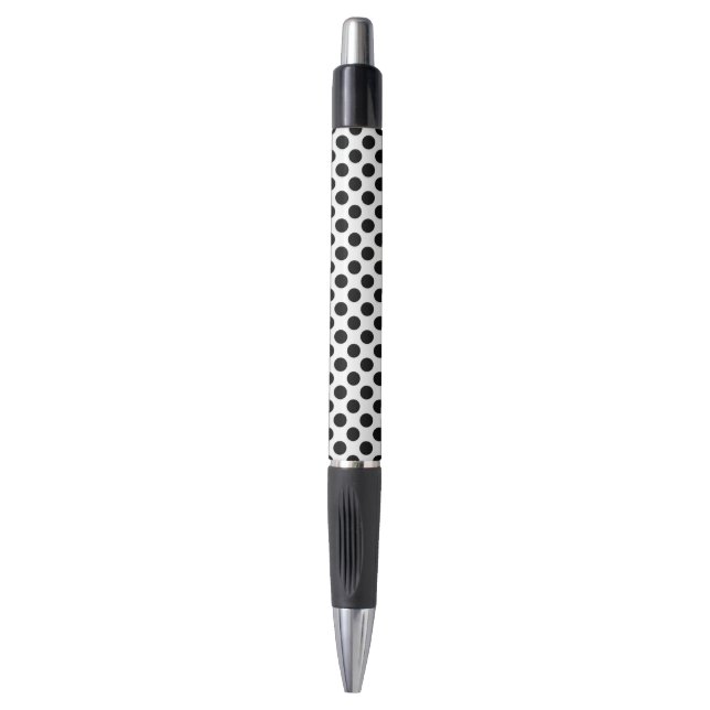 Polka Dots, Polka Dot Pattern, Black and White (Front Vertical)