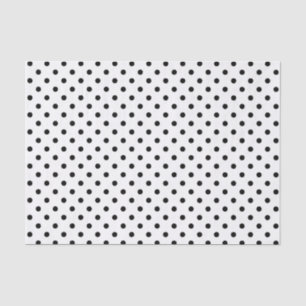 Polka-dots retro black and white dots tissue paper
