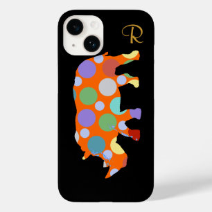 polka dots rhino animal Case-Mate iPhone 14 case