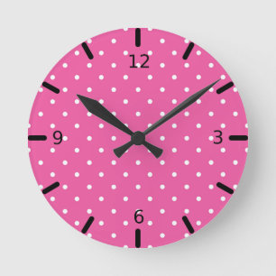 Polka Dots - Round Clock