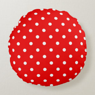Polka dots round cushion