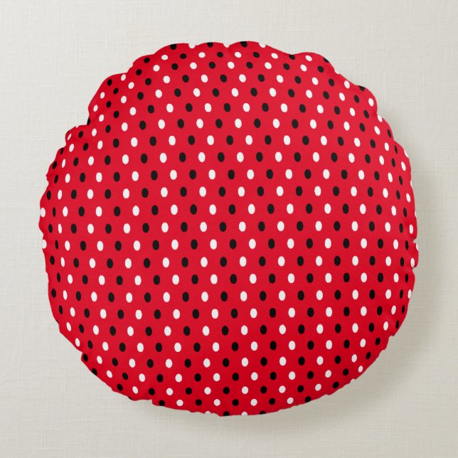 Polka Dots - Round Cushion (Front)