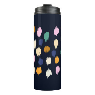 Polka dots seamless pattern thermal tumbler