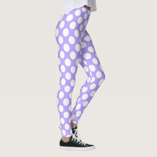 Polka Dots seamless pattern white + your ideas Leggings