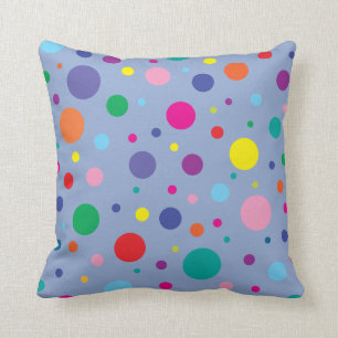 Polka Dots Serenity Blue Change BG colour Cushion