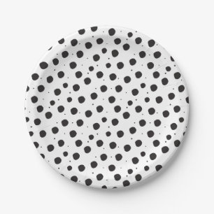 Polka dots She's Tying the Knot Bridal Shower Paper Plate